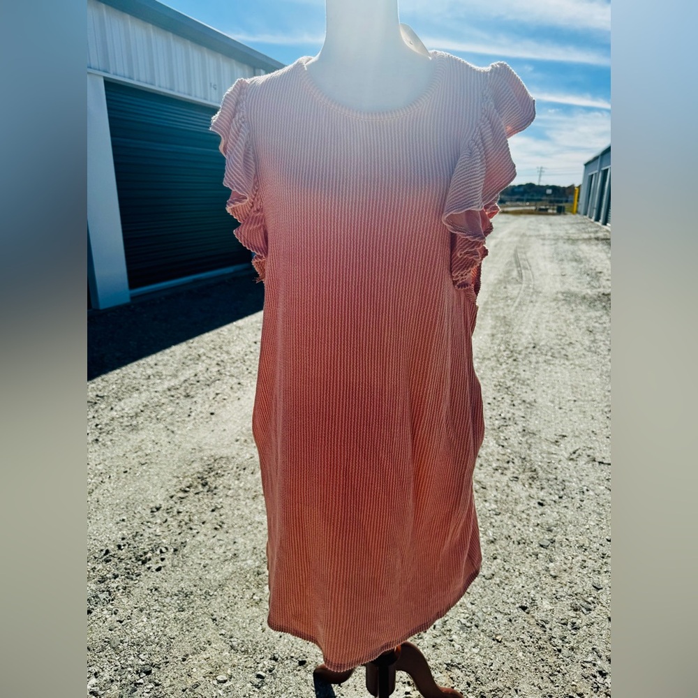 Jade by Jane | Ribbed Ruffle Sleeve Dress Effortless, Chic & Comfy